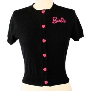 Barbie Cardigan Hot Pink Black
